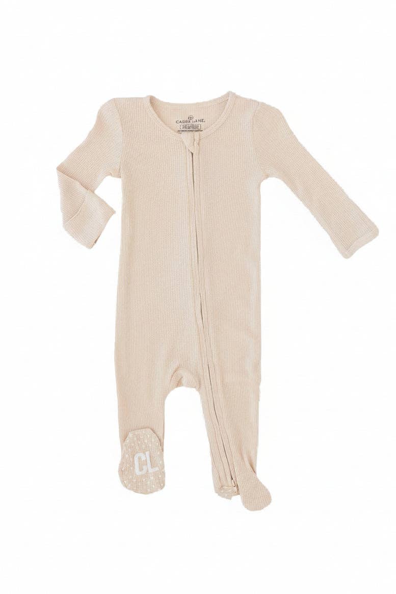 Zipper Footie (Oatmeal)