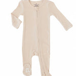 Zipper Footie (Oatmeal)