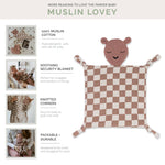 Muslin Lovey (Rosewood Checker)