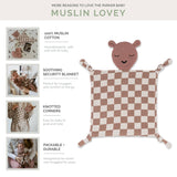 Muslin Lovey (Rosewood Checker)