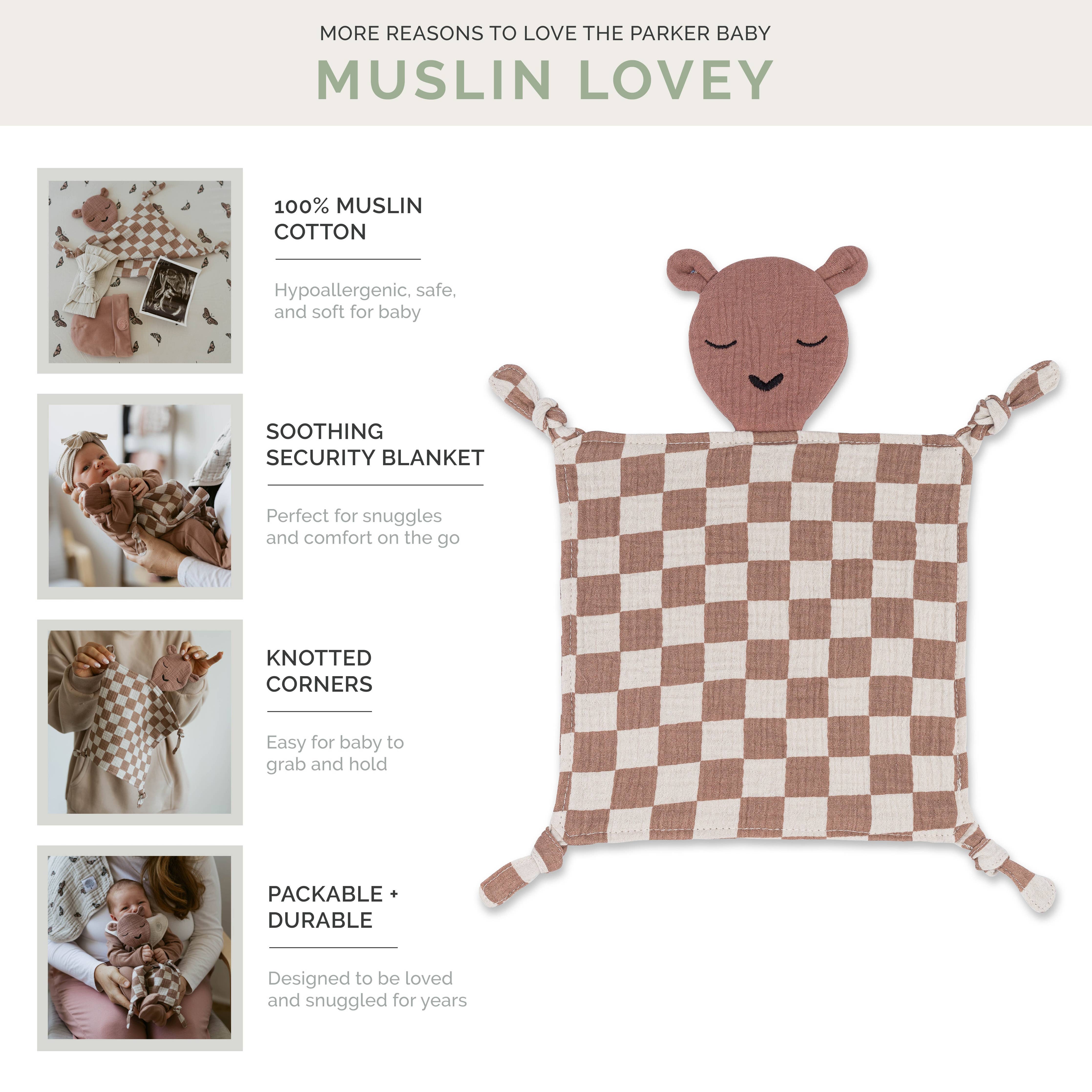 Muslin Lovey (Rosewood Checker)