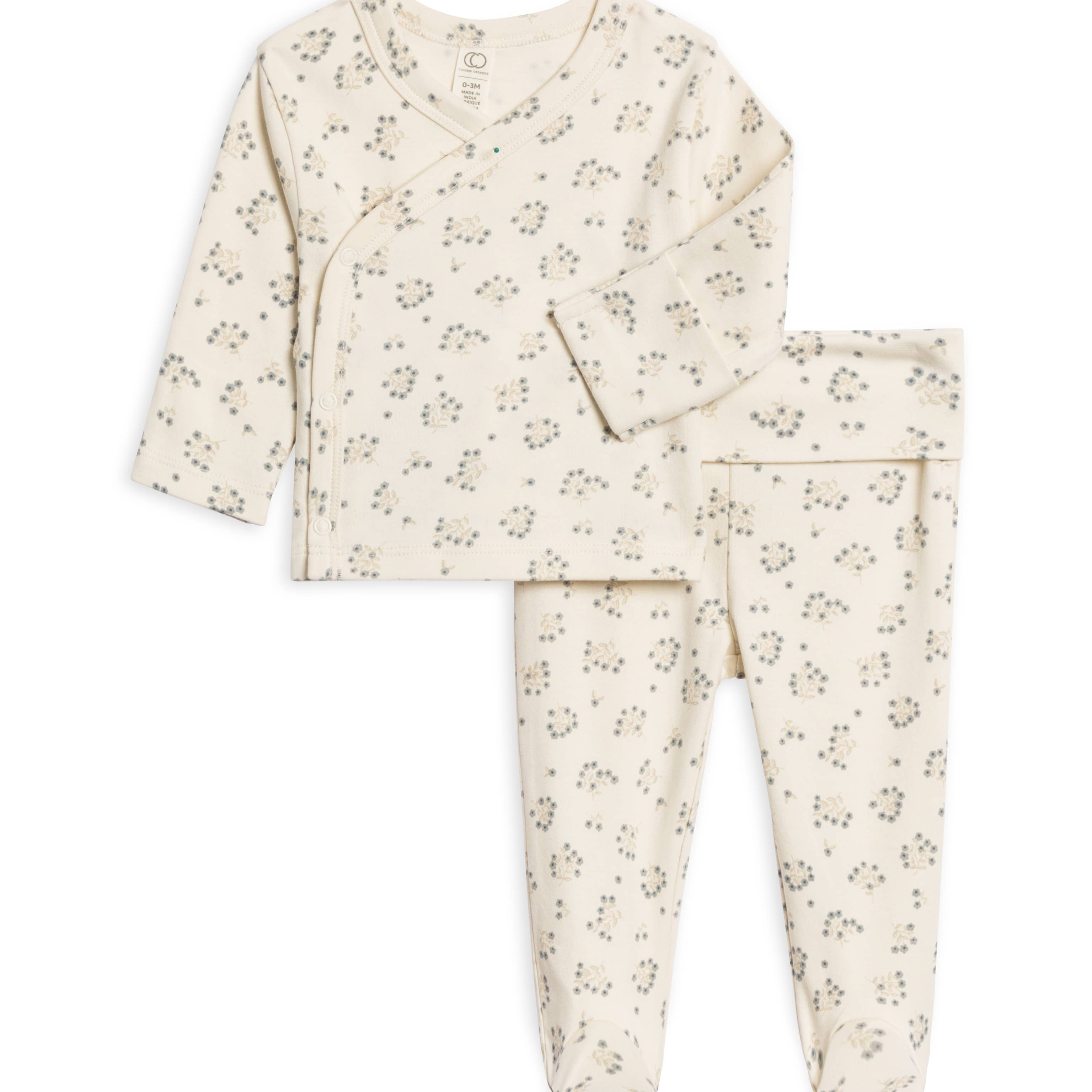 Riley Kimono Top and Pant Set (Hayden Floral/Denim Mist)