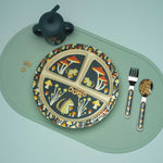 Divided Suction Plate (Mostly Mushrooms)