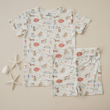 Short Sleeve Bamboo Pajamas (Beach Pawty)