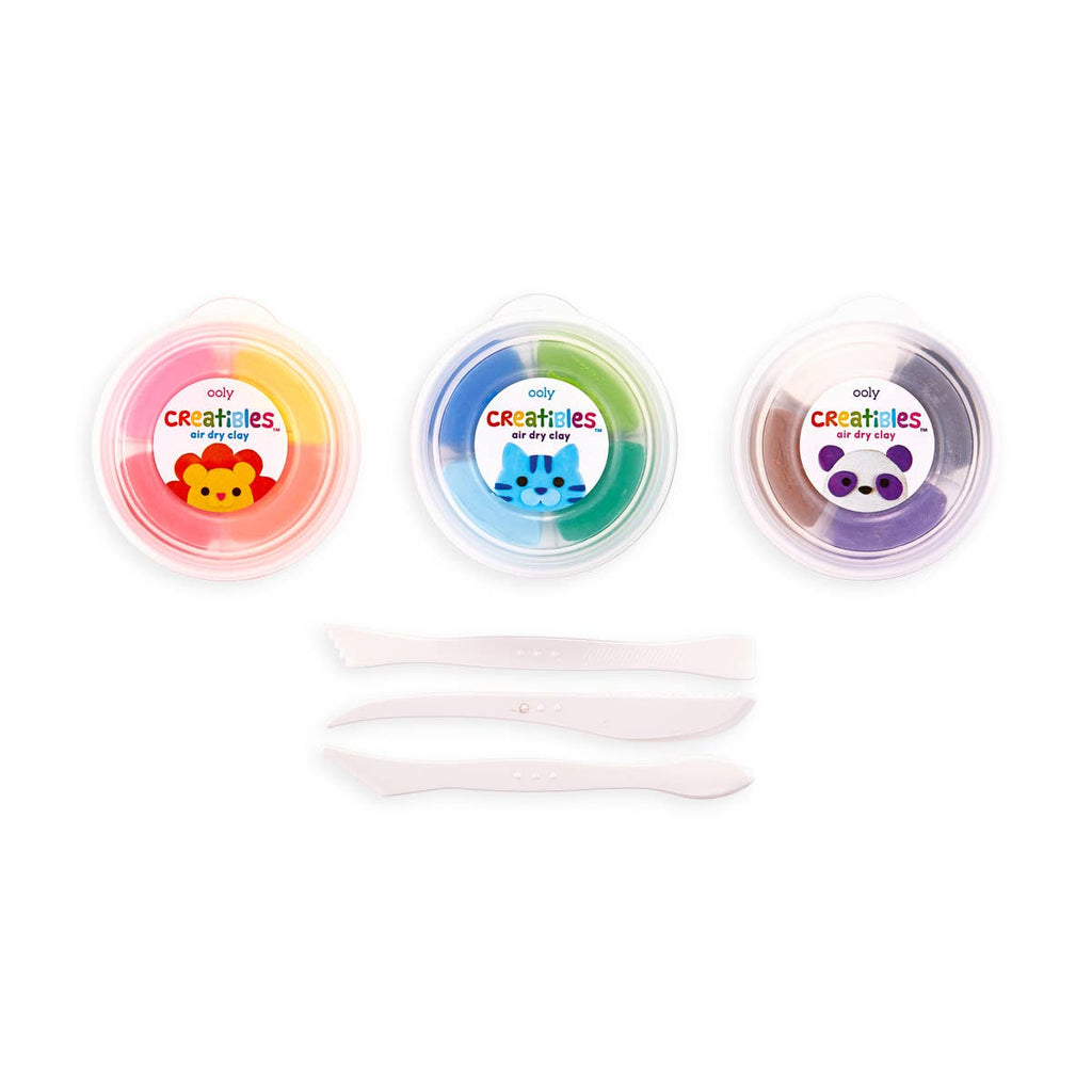 Creatibles Air Dry Clay Kit (12 Colors + 3 Tools)