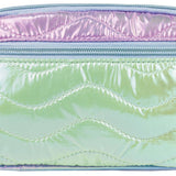 Iridescent Color Block Belt Bag