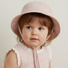 Organic Bucket Sun Hat (Coral Stripes)