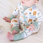 Convertible Zip Romper (Safari Snuggles)