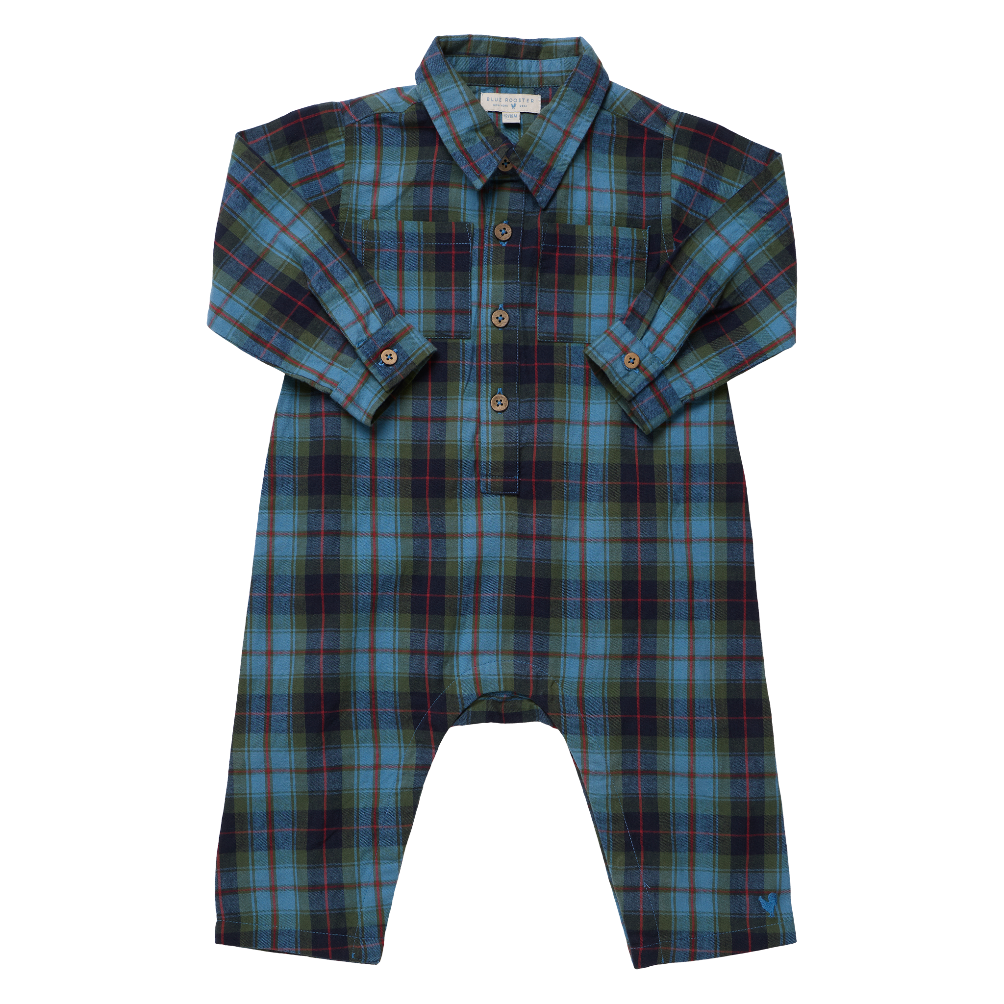 Baby Boys Easton Jumper (Blue Tartan)