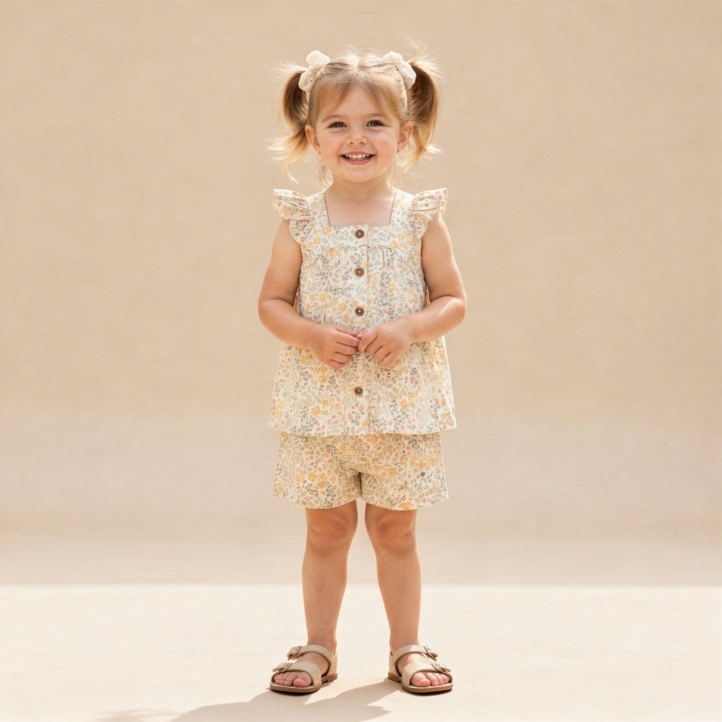 Organic Flutter Top & Shorts Set (Bloomfield)