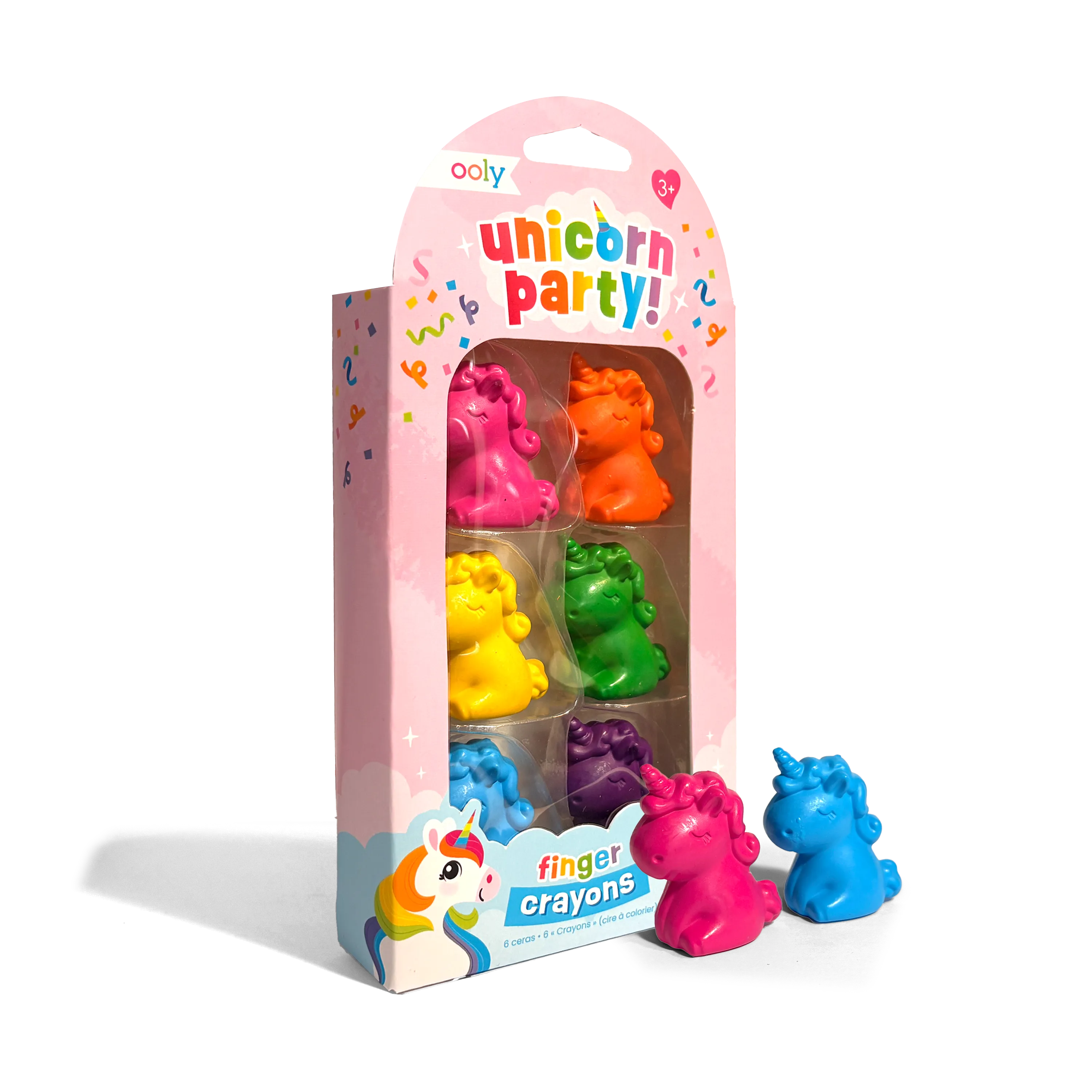Set of 6 Finger Crayons (Unicorn)