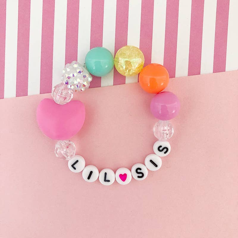 Lil Sis Silicone Heart Bracelet