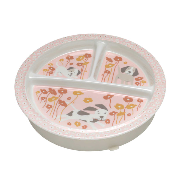 Divided Suction Plate (Puppies & Poppies)