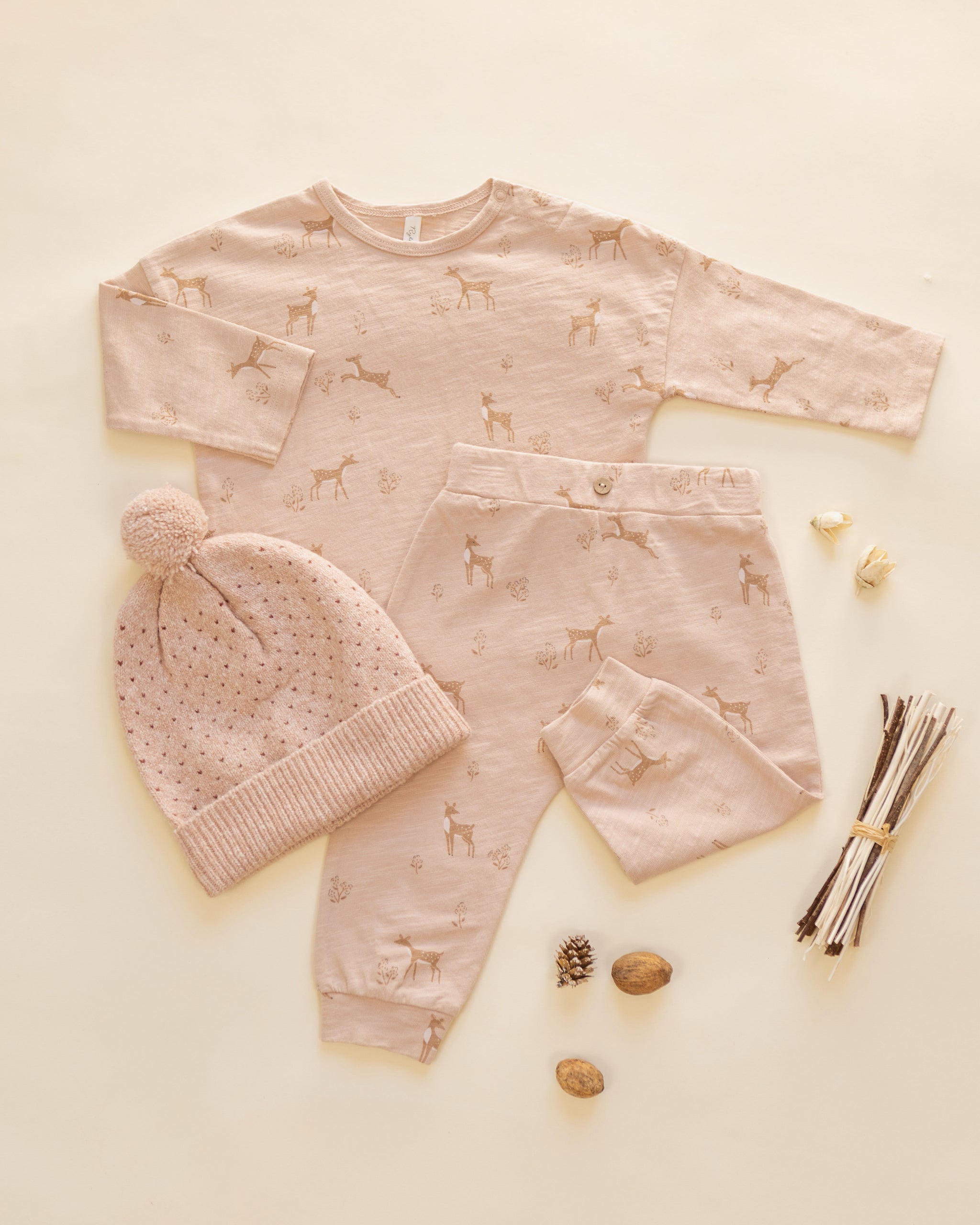 Long Sleeve Tee + Pant Set (Fawns)