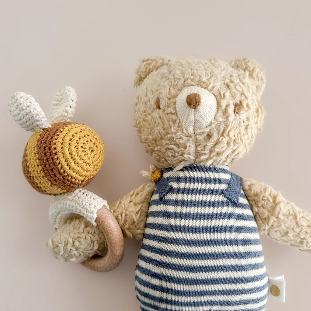 Teether Crochet Rattle Toy (Bee)