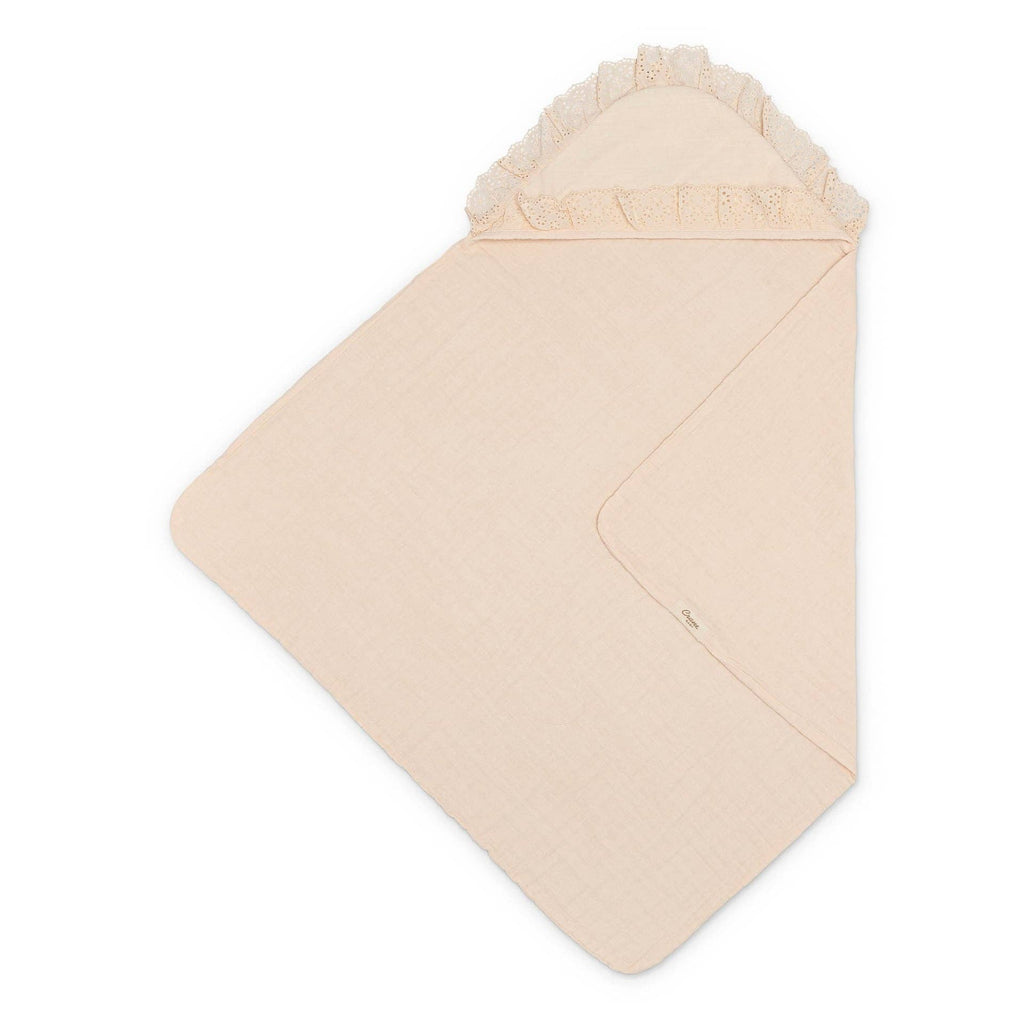 Hooded Baby Bath Towel (Violet Ruffle)