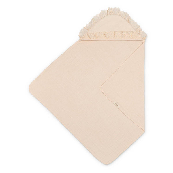 Hooded Baby Bath Towel (Violet Ruffle)