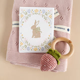Teether Crochet Rattle Toy (Strawberry Pink)