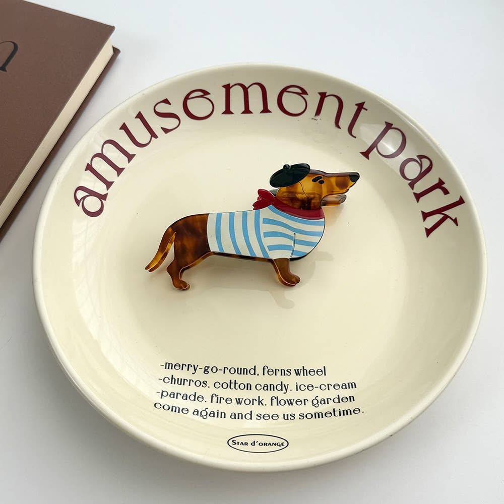 Dachshund Hair Claw (Blue Stripe)