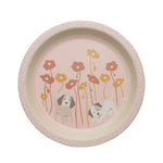 Bamboo Mini Plate (Puppies & Poppies)