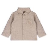 Positano Linen Baby Shirt & Corduroy Pants (Natural/Brown)
