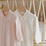 Zip Longsleeve Sleeper Footie (Fleur Ivory)