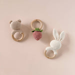 Teether Rattle Toy (Brown Bear)