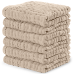 Muslin Baby Washcloths (Sand)