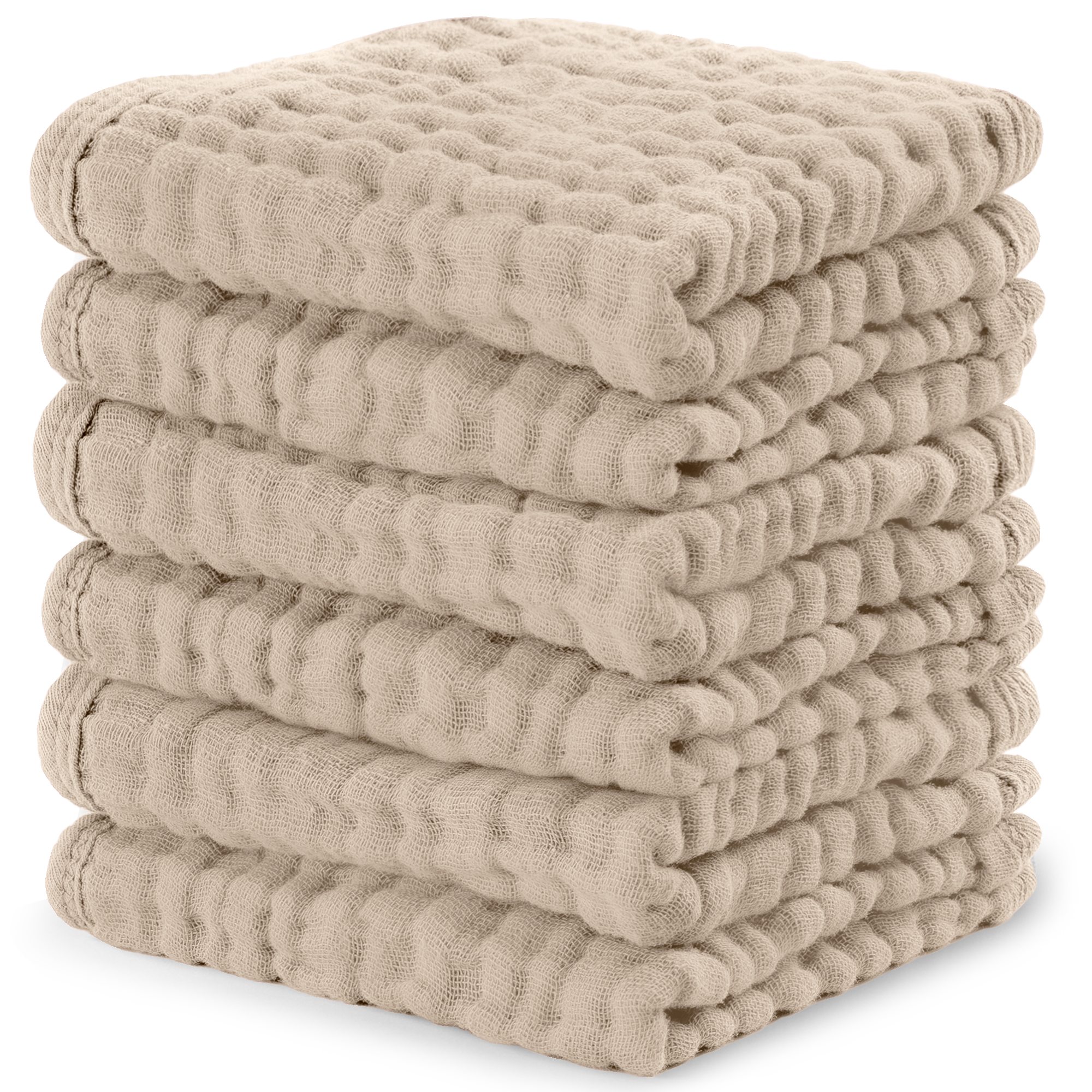 Muslin Baby Washcloths (Sand)