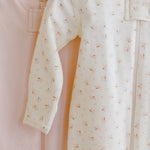 Zip Longsleeve Sleeper Footie (Fleur Ivory)