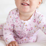 Ruffle Zipper Footie (Silly Goose)