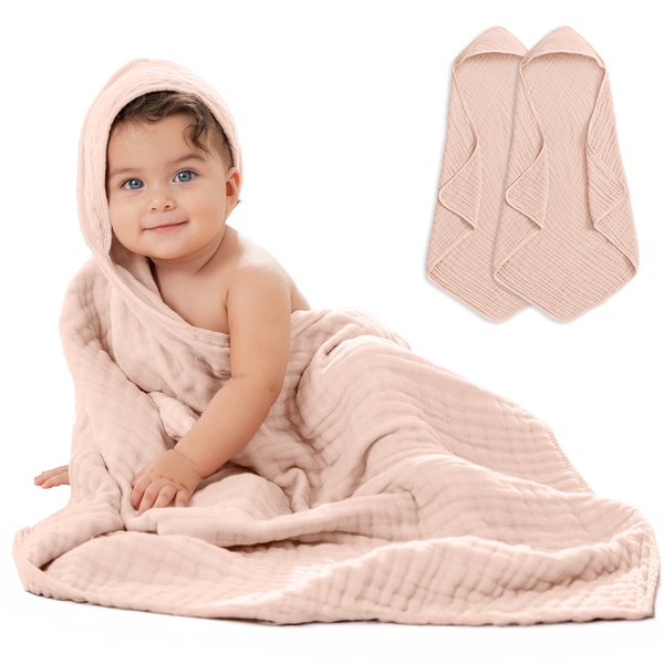 Hooded Baby Towel (Blush)