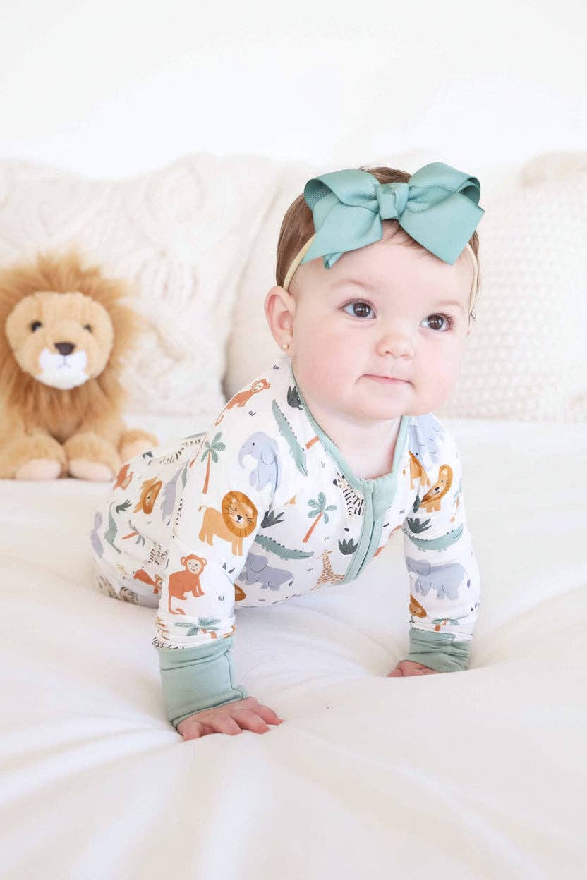 Convertible Zip Romper (Safari Snuggles)