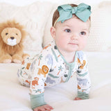 Convertible Zip Romper (Safari Snuggles)