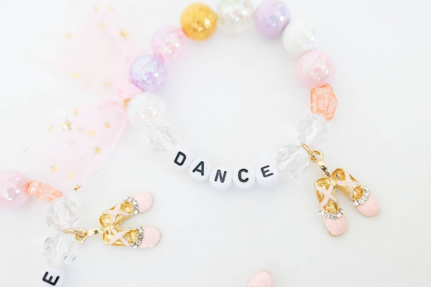 Crushed Glass Bead Stretch Bracelet (Dance)