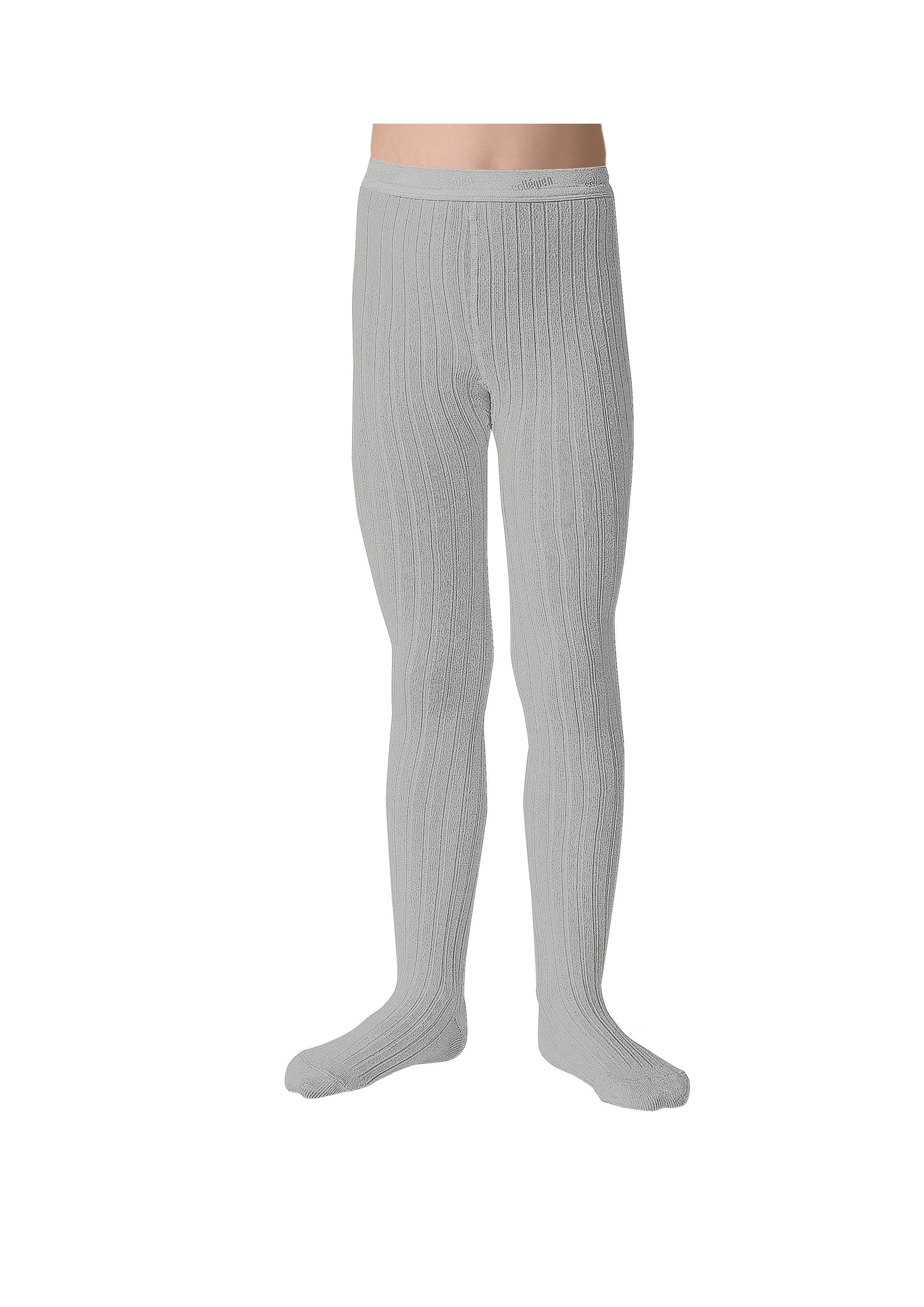Louise Ribbed Tights (Gris Perle)