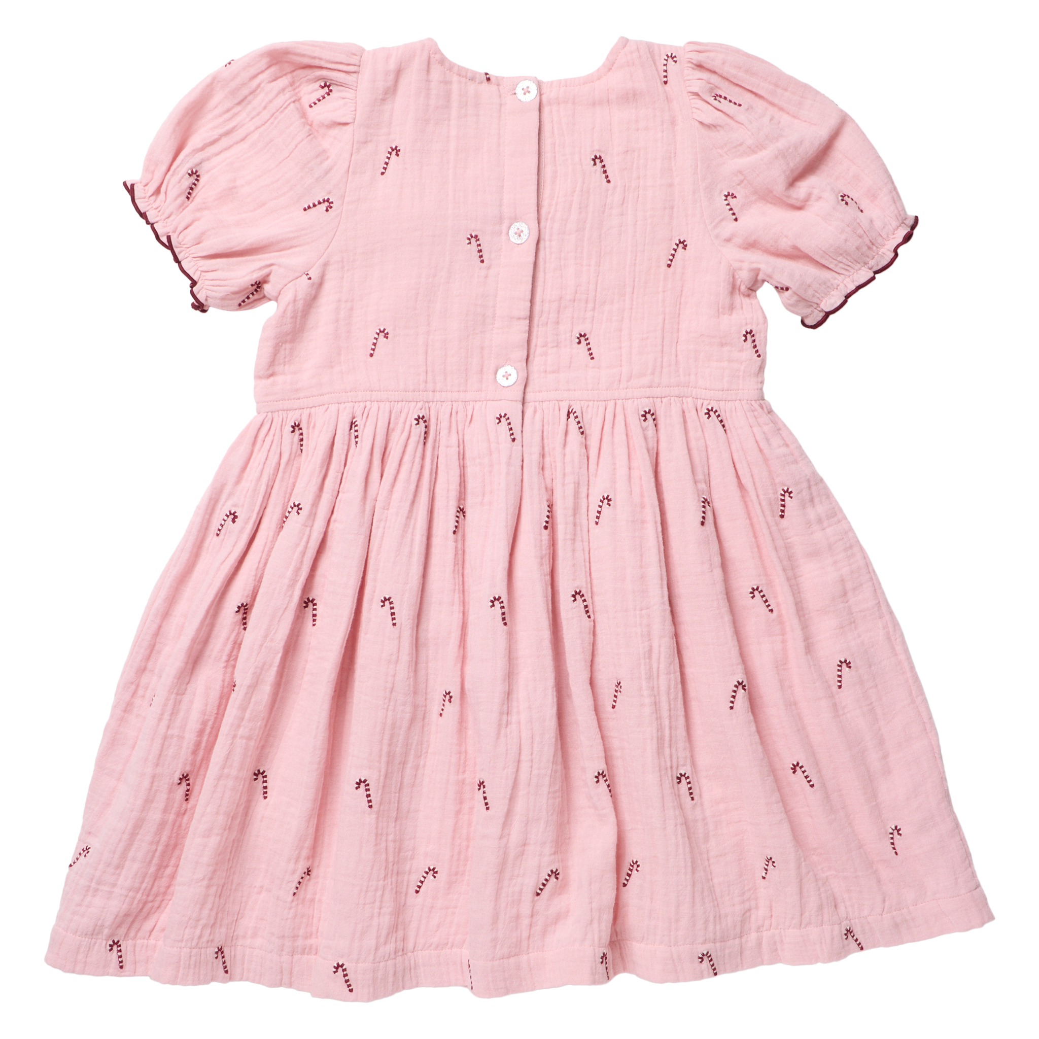 Girls Liliana Dress (Pink Velvet Bow)