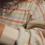 Itty Rib Sweat Shirt (Confetti Stripe)