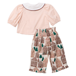 Baby Girls Noelle 2PC Set (Gingerbread Houses)