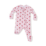 Peter Pan Two Way Zipper Footie (Rose Bow Lattice)
