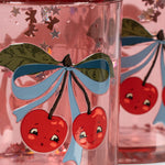 2 Pack Glitter Cups (Cherry Bow)