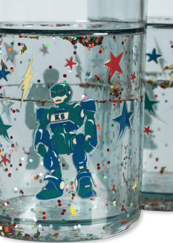 2 Pack Glitter Cups (Hero Robot)