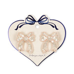 2 Pack Sequin Bow Hair Clip (Cameo Rose)