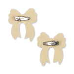 2 Pack Sequin Bow Hair Clip (Cameo Rose)