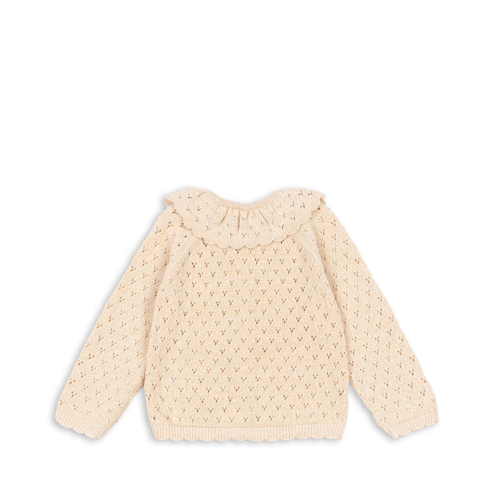 Knit Sparkle Cardigan (Buttercream)