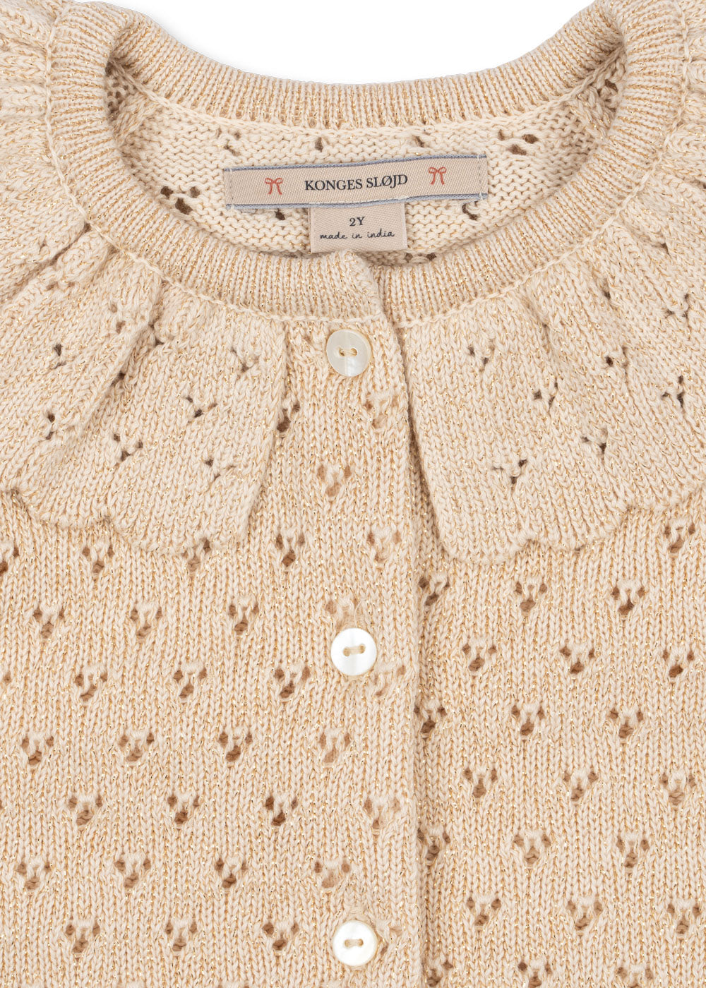 Knit Sparkle Cardigan (Buttercream)