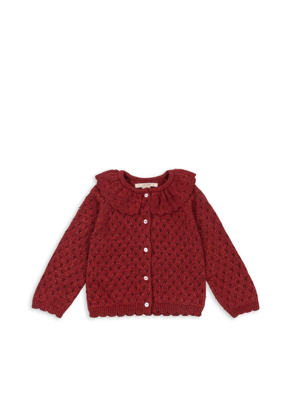 Knit Sparkle Cardigan (Red Dahlia)