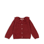 Knit Sparkle Cardigan (Red Dahlia)