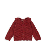 Knit Sparkle Cardigan (Red Dahlia)