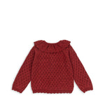Knit Sparkle Cardigan (Red Dahlia)